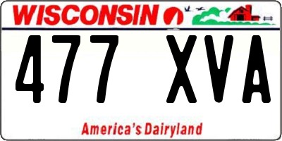 WI license plate 477XVA