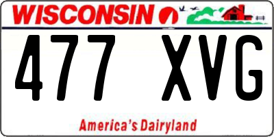 WI license plate 477XVG