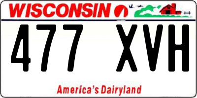 WI license plate 477XVH