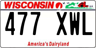 WI license plate 477XWL