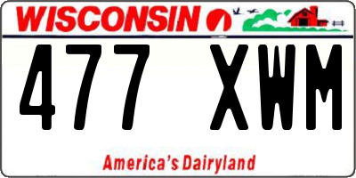 WI license plate 477XWM