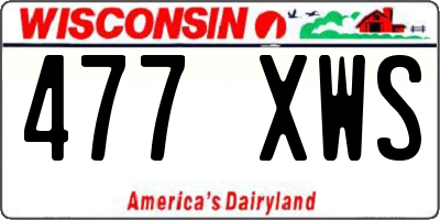 WI license plate 477XWS