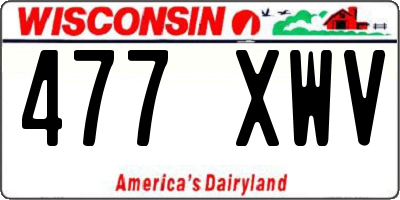 WI license plate 477XWV