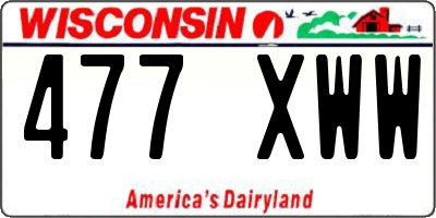 WI license plate 477XWW