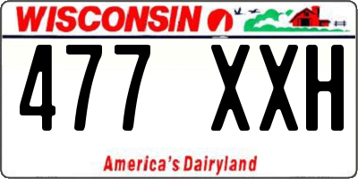 WI license plate 477XXH