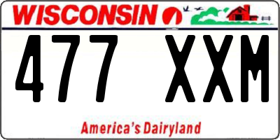 WI license plate 477XXM
