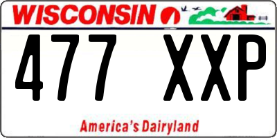 WI license plate 477XXP