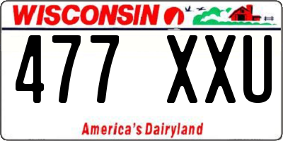 WI license plate 477XXU