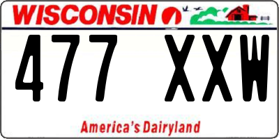 WI license plate 477XXW
