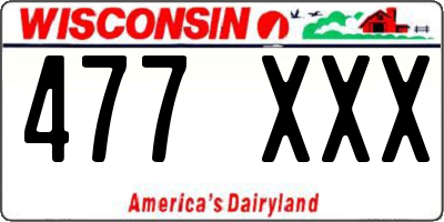 WI license plate 477XXX