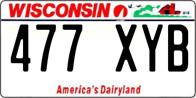 WI license plate 477XYB
