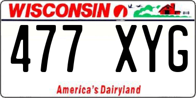 WI license plate 477XYG