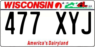 WI license plate 477XYJ