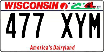 WI license plate 477XYM