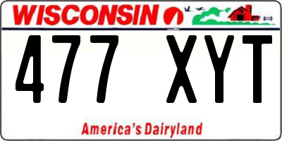 WI license plate 477XYT