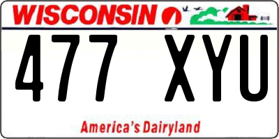 WI license plate 477XYU