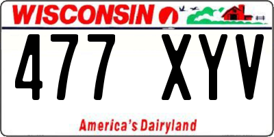 WI license plate 477XYV