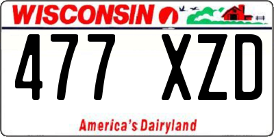 WI license plate 477XZD