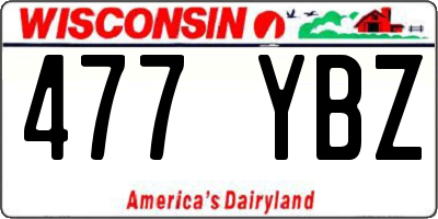 WI license plate 477YBZ