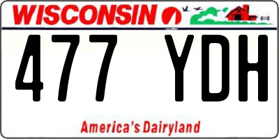 WI license plate 477YDH