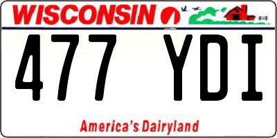 WI license plate 477YDI