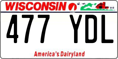 WI license plate 477YDL