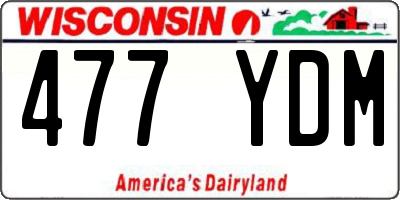 WI license plate 477YDM