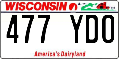 WI license plate 477YDO