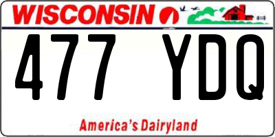 WI license plate 477YDQ