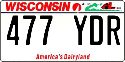 WI license plate 477YDR