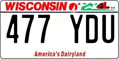 WI license plate 477YDU
