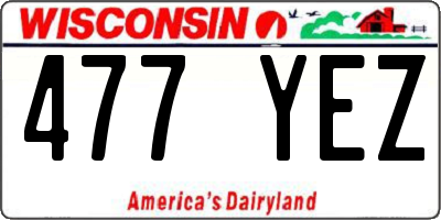 WI license plate 477YEZ