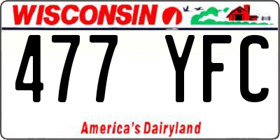 WI license plate 477YFC