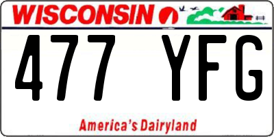 WI license plate 477YFG