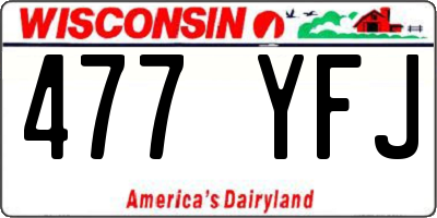 WI license plate 477YFJ