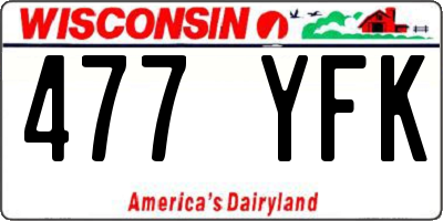 WI license plate 477YFK