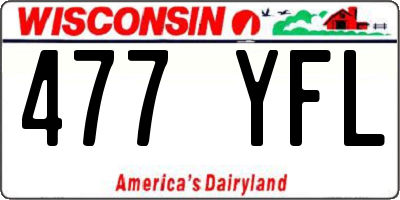 WI license plate 477YFL
