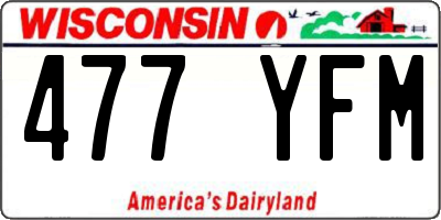 WI license plate 477YFM