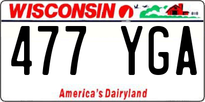 WI license plate 477YGA
