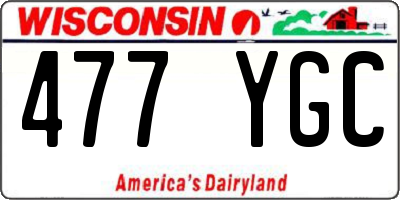 WI license plate 477YGC