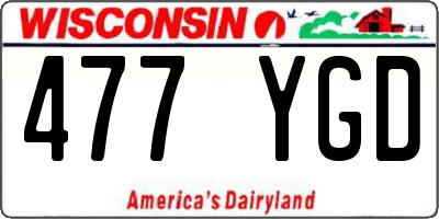 WI license plate 477YGD