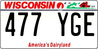 WI license plate 477YGE