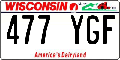 WI license plate 477YGF