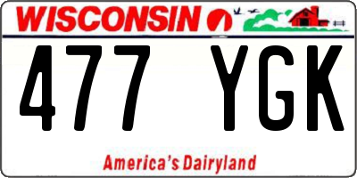 WI license plate 477YGK