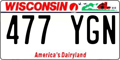 WI license plate 477YGN