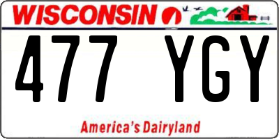 WI license plate 477YGY