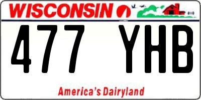 WI license plate 477YHB