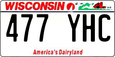 WI license plate 477YHC