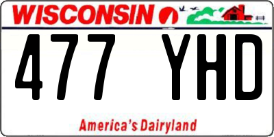 WI license plate 477YHD