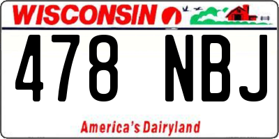 WI license plate 478NBJ